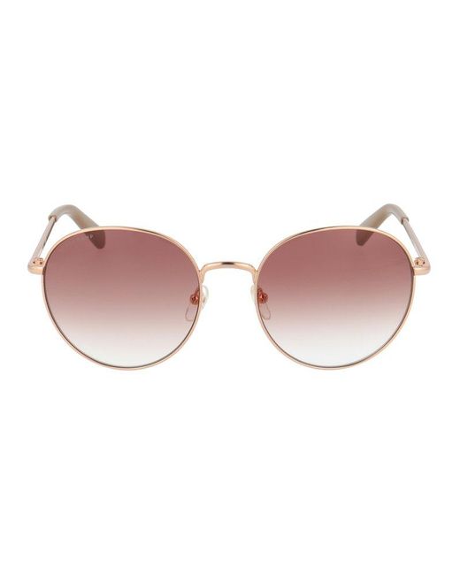 Longchamp Pink Round Frame Sunglasses