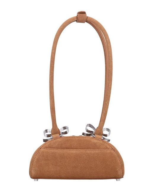 Self-Portrait White Curved Mini Shoulder Bag