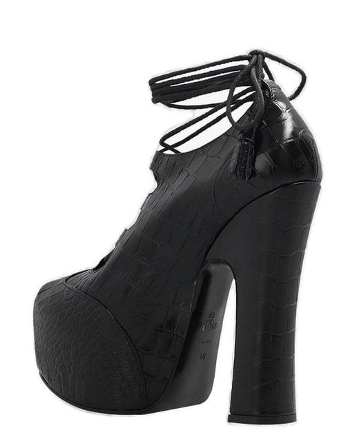 Vivienne Westwood Black Elevated Ghille Platform Pumps