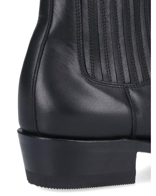 Hereu Black Fagul Square-Toe Boots