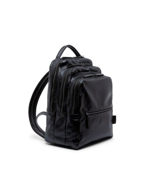 Marsèll Black Triparto Logo Debossed Backpack for men