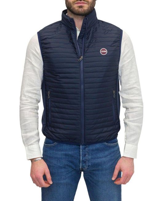 Colmar Blue Quilted Zipped Gilet for men