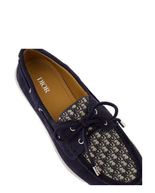 Dior Granville Boat Shoes in Blue for Men | Lyst