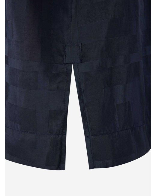 Givenchy Blue 4g Motif Short-sleeved Shirt for men