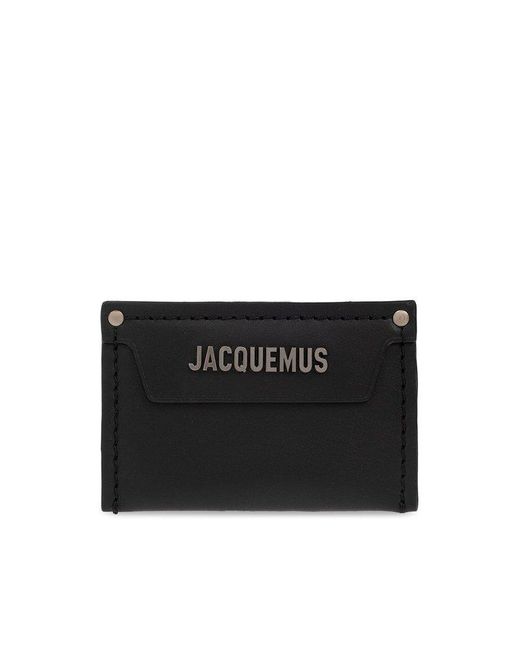 Jacquemus Black Leather Rectangular Cardholder for men