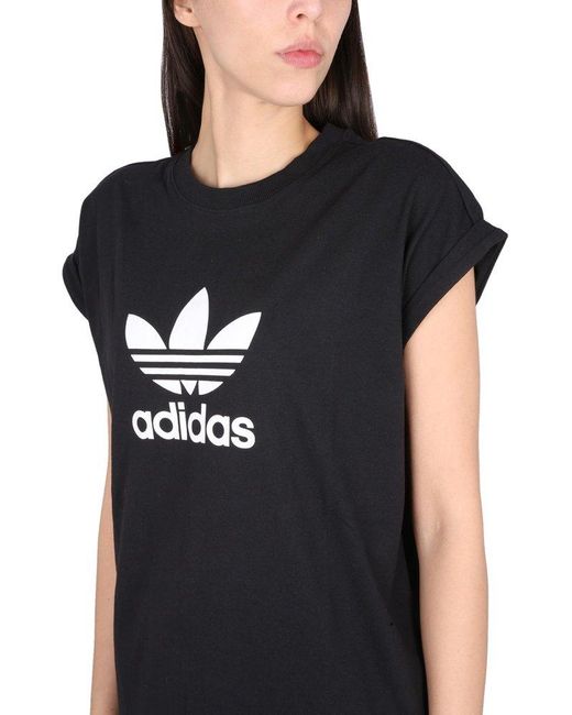 Adidas Originals Black Logo Printed Dress