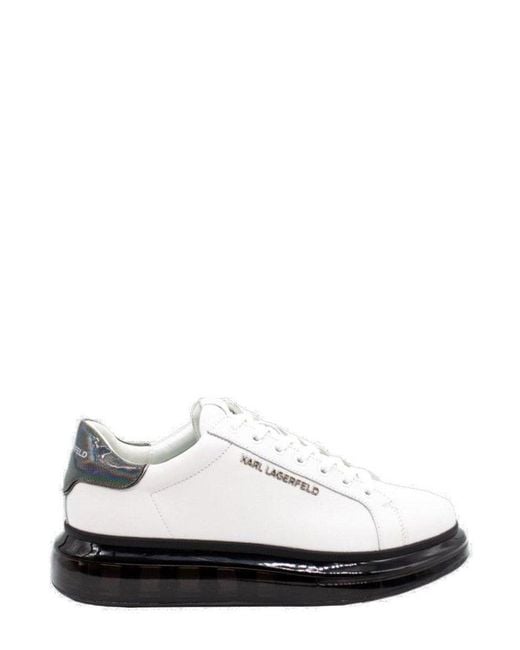Karl Lagerfeld White Kapri Lace-up Sneakers for men