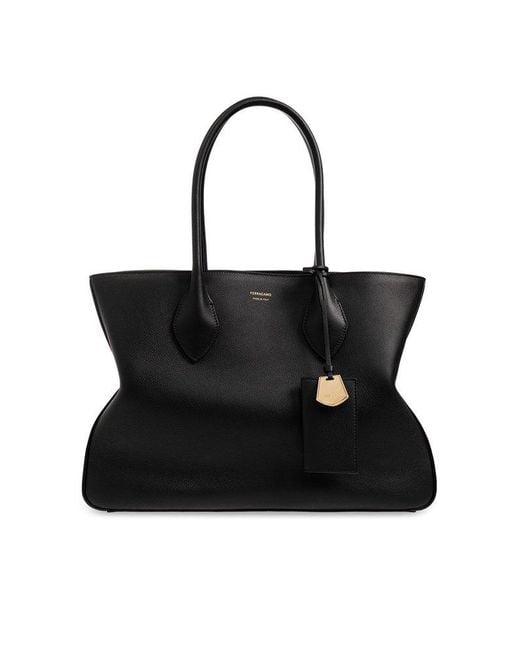 Ferragamo Black ‘Stella’ Shoulder Bag