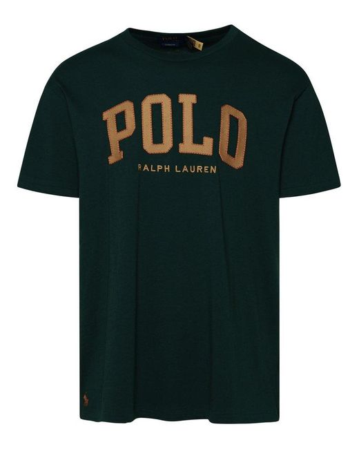 Polo Ralph Lauren Green Cotton T-shirt for Men | Lyst UK