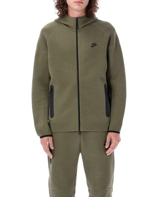 Nike Green Sportswear Tech Fleece Windrunner Full-zip Hoodie 50% Sustainable Blends for men