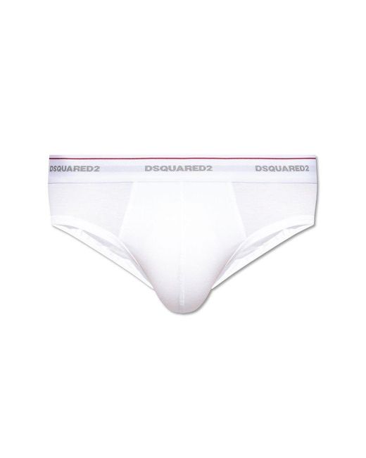 DSquared² White Briefs With Logo, for men