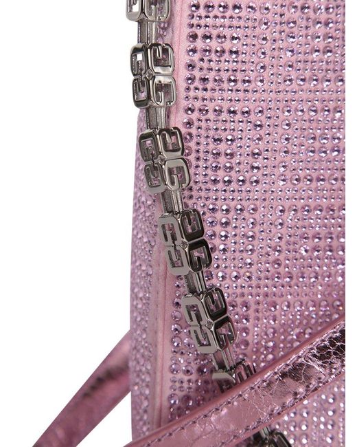 Givenchy Pink 4g Strass Cut-out Shoulder Bag