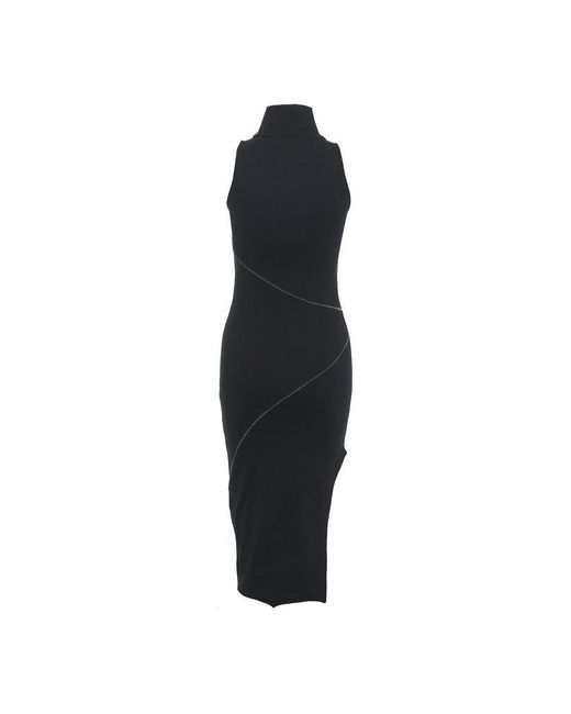 Thom Krom Blue Turtleneck Zip-detailed Midi Dress