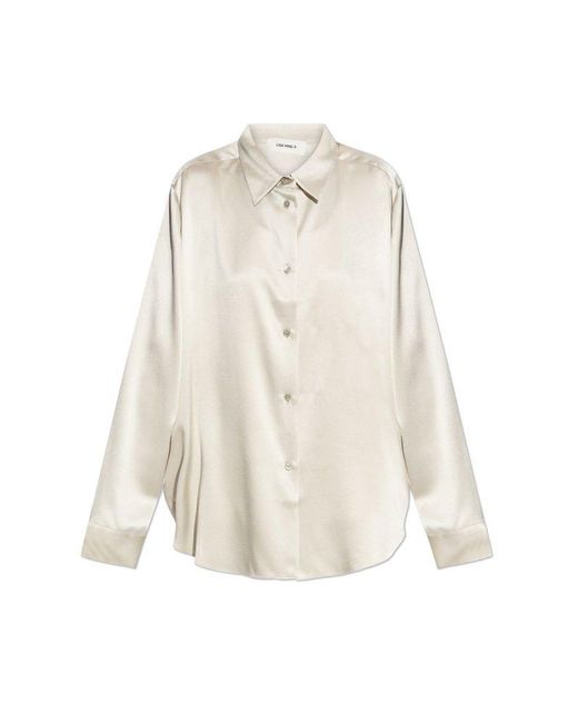Lisa Yang White Classic Button-Up Blouse Top