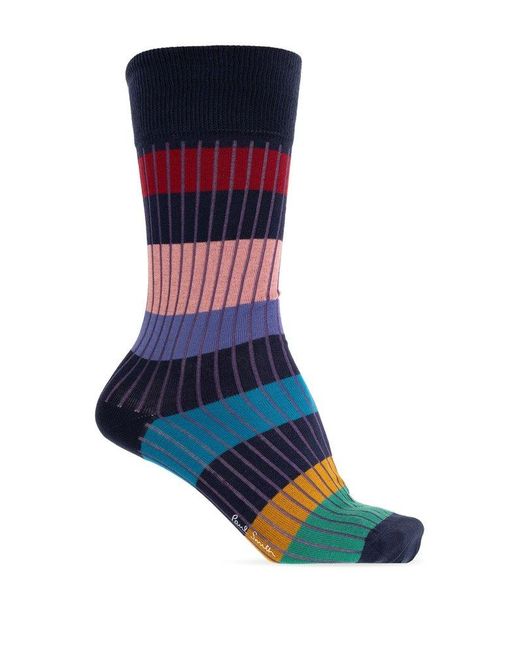 Paul Smith Blue Cotton Socks, for men