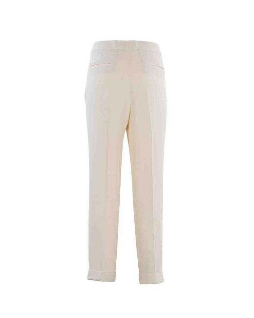 Etro White High-waisted Trousers