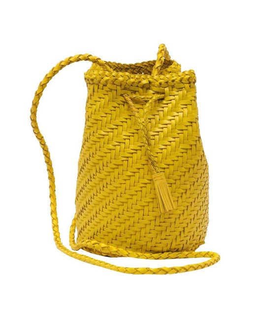 Dragon Diffusion Yellow Pompom Double Jump Bucket Bag