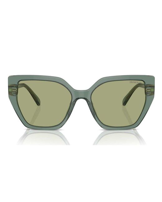 Swarovski Green Eyewear Butterfly Frame Sunglasses