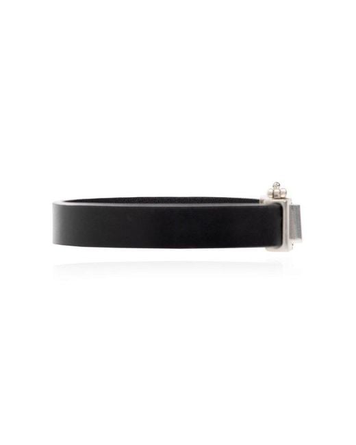 Saint Laurent Black Leather Bracelet for men