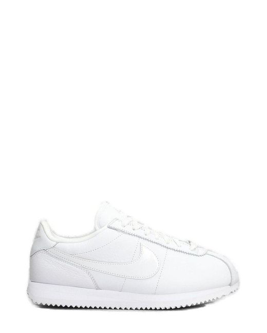 Nike White Cortez 23 Premium Lace-Up Sneakers