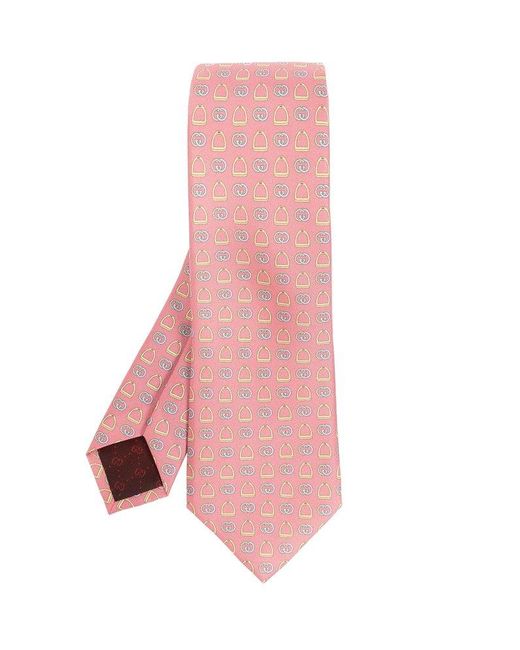 Gucci Pink Silk Tie, for men