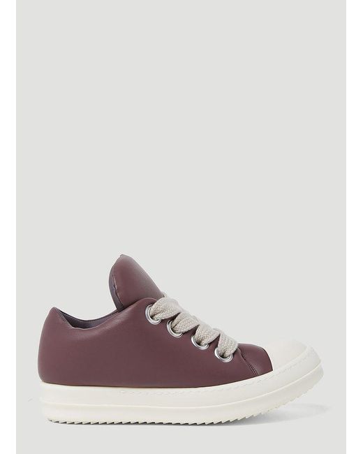 Rick Owens Pink Jumbo Laces Padded Sneakers