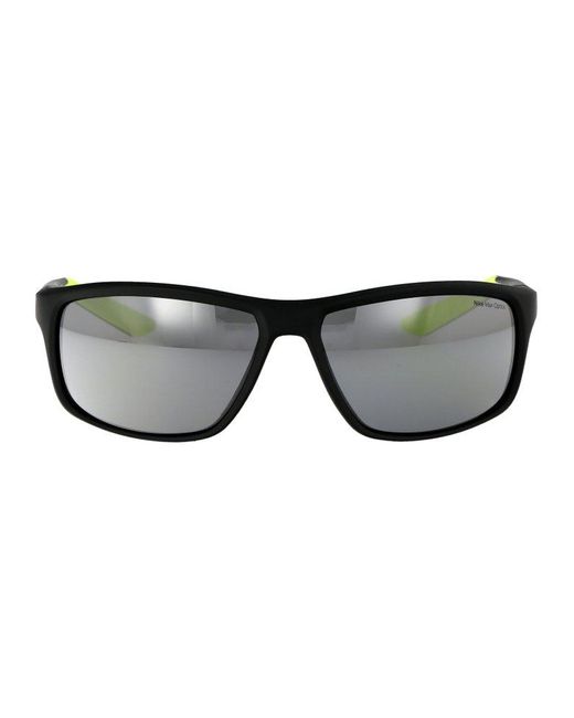 Nike Black Adrenaline 22 Rectangular Frame Sunglasses
