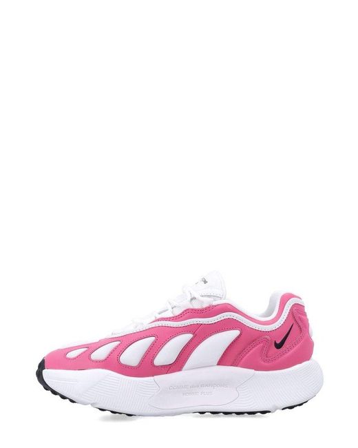 Comme des Garçons Pink Lace-Up Sneakers for men