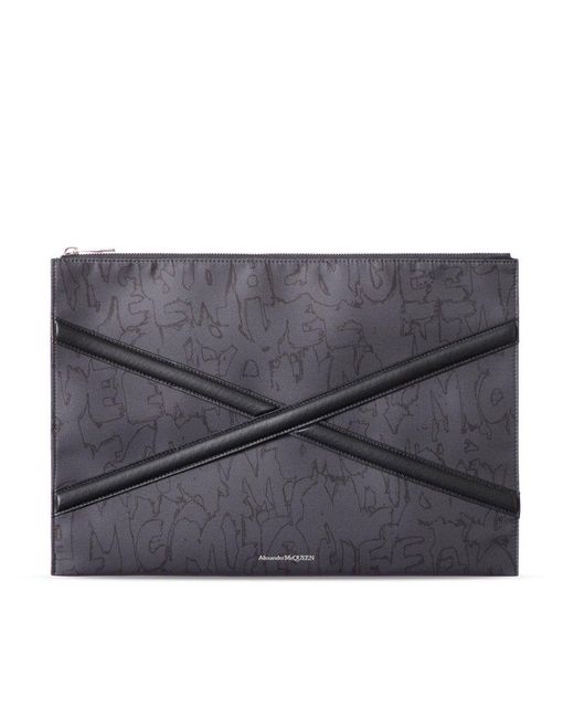 Alexander McQueen Gray Clutches Bag for men