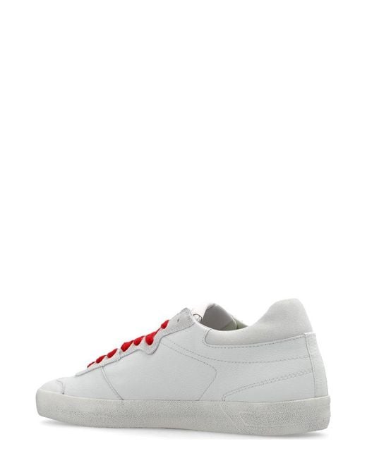 DIESEL White S-leroji Low-distressed Sneakers In Leather And Suede for men