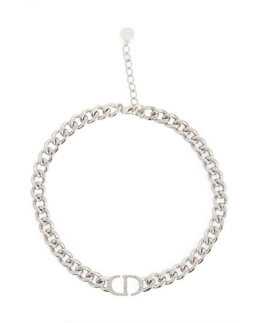 Dior Metallic Cd Signature Necklace
