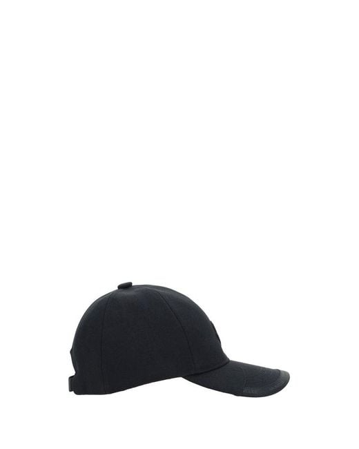 Moncler Black Baseball Cap for men