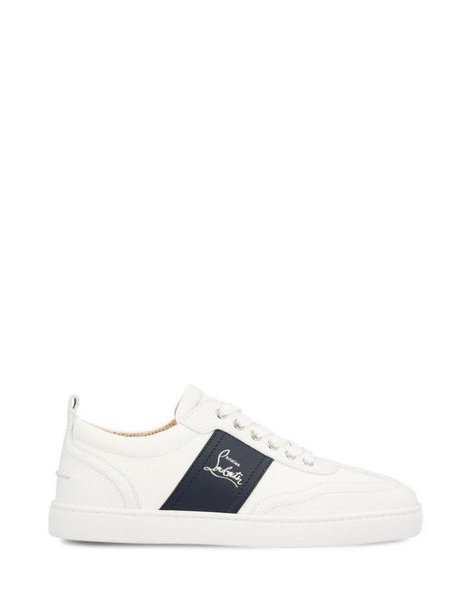 Christian Louboutin White Retero Lace-Up Sneakers for men
