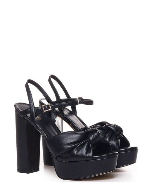 MICHAEL Michael Kors Josie Knot Detailed Platform Sandals in Black