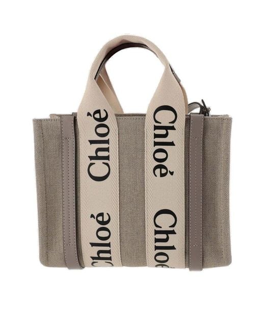 Chloé Brown Small Woody Tote Bag