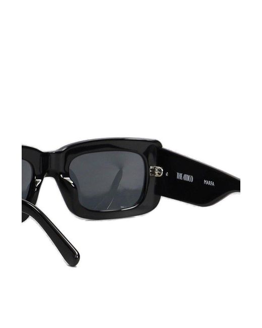 The Attico Black Marfa Rectangle Frame Sunglasses