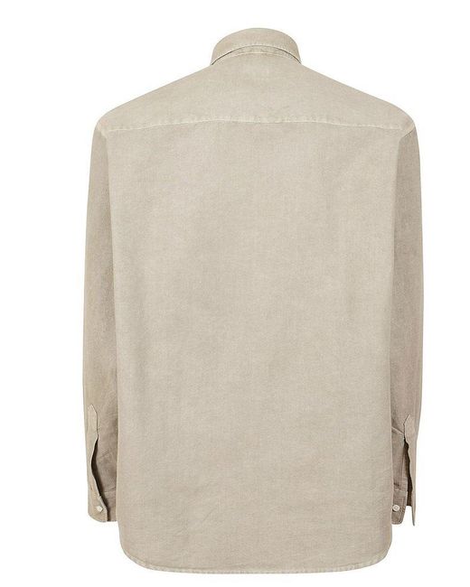 Aspesi Natural Collared Buttoned Shirt for men