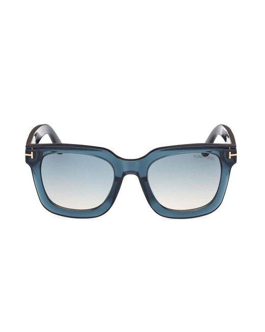 Tom Ford Blue Square Frame Sunglasses