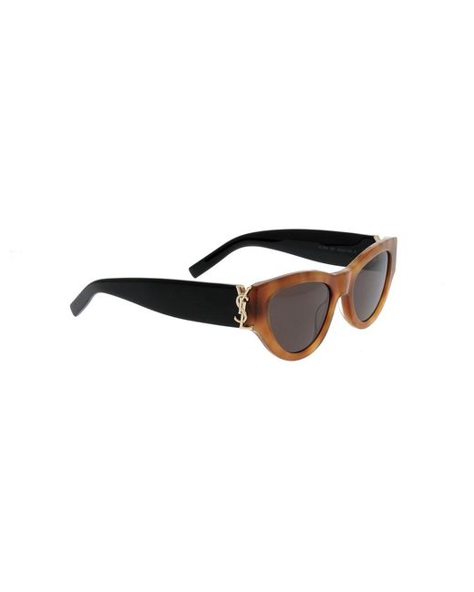 Saint Laurent Brown Cat-eye Frame Sunglasses
