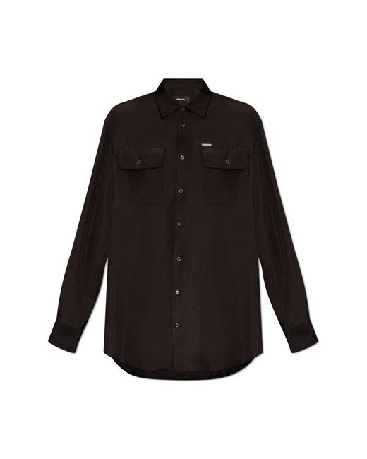 DSquared² Black Silk Shirt,
