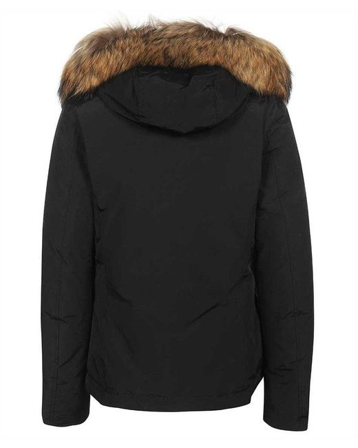 Woolrich Black Fur Hood Short Parka
