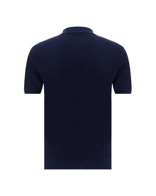 Roberto Collina Blue Knit Polo Shirt for men