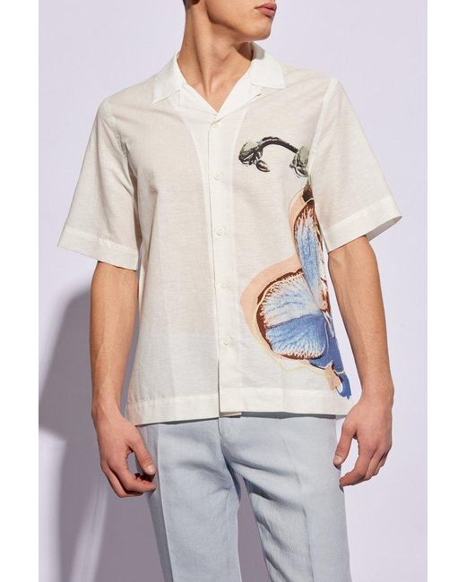 Paul Smith White Floral Shirt, for men