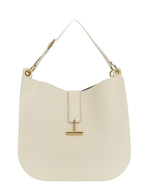 Tom Ford White Large Leather Shoulder Strap Crossbody Bags
