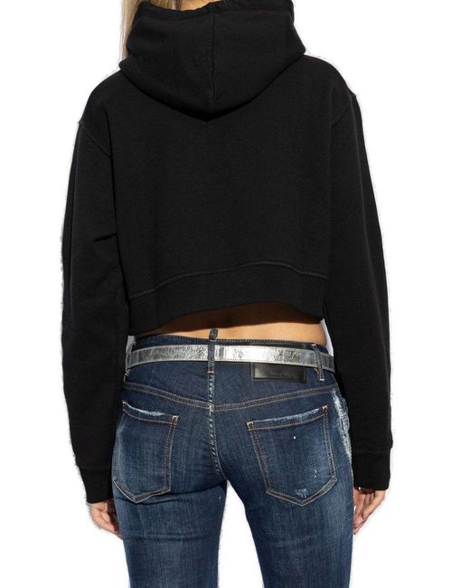 DSquared² Black Hoodie With Logo,