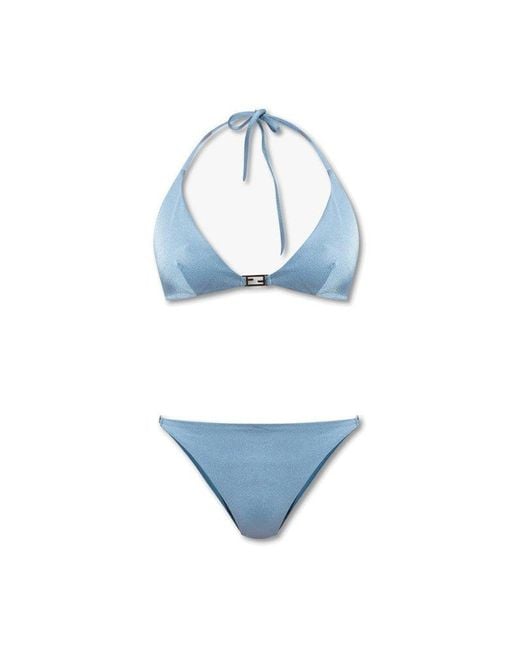 Fendi Blue Two-piece Swimsuit