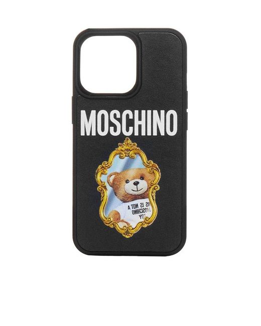 Moschino Logo Printed Iphone 13 Pro Case in Black | Lyst