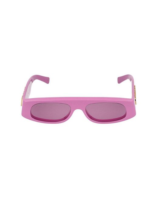 Gucci Pink Rectangle Frame Sunglasses