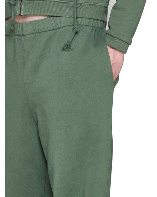 ERL Green Tapered-leg Elasticated Waistband Track Pants for men