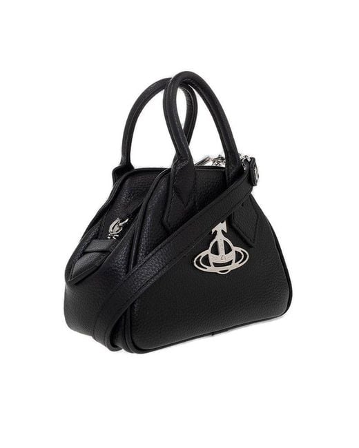 Vivienne Westwood Black Yasmin Orb Plaque Mini Shoulder Bag